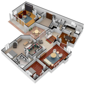 Nice 3D Dollhouse View Of A Plan Created With Floorplanner Create