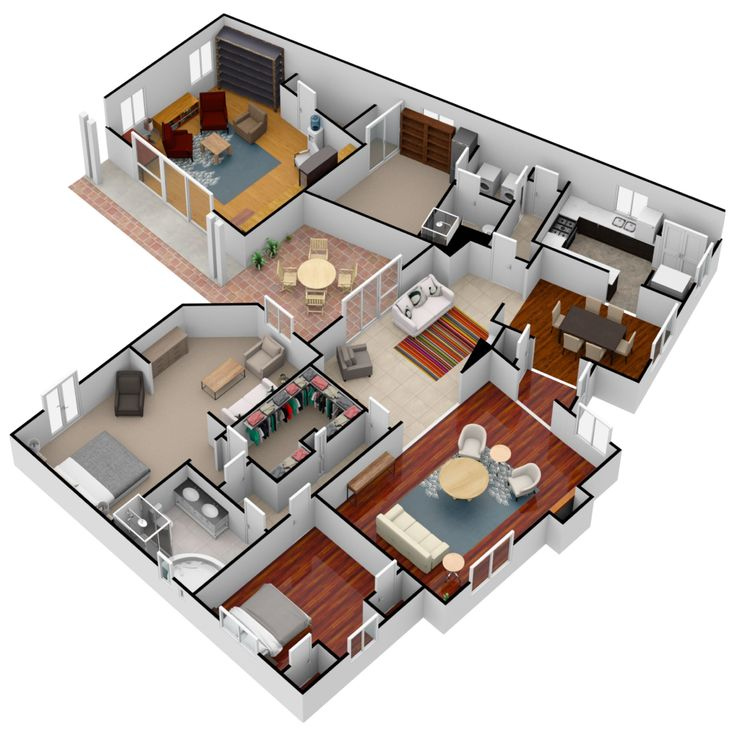 Nice 3D Dollhouse View Of A Plan Created With Floorplanner Create 