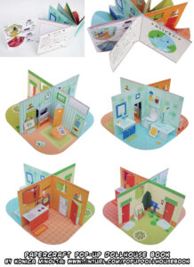 Ninjatoes Papercraft Weblog Papercraft Pop up Dollhouse Book