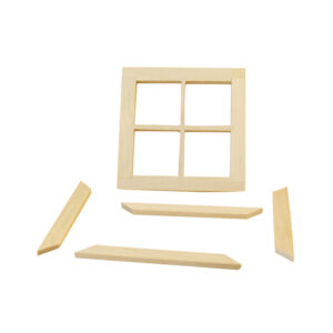 Papaba Dollhouse Window 1 12 Miniature Unpainted 4 Pane Window DIY