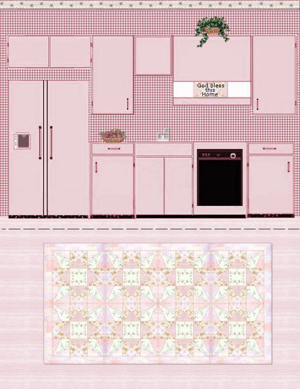 Paper Crafts Interior Model Kitchen Paper Doll House Paper 