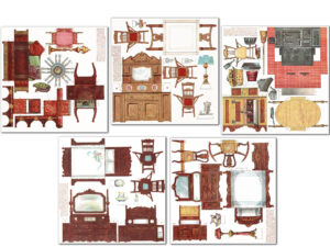 Paper Dollhouse Furniture Paper Doll Printable Digital Etsy