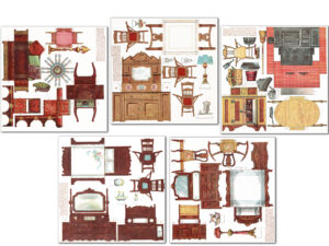 Paper Dollhouse Furniture Paper Doll Printable Digital Etsy