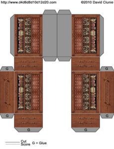 Papercraft Bookcase Paper Doll House Paper Models Paper Furniture