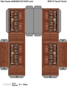 Papercraft Bookcase Paper Models Paper Doll House Paper Toys