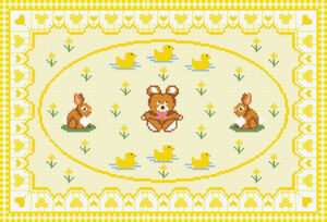 Pattern For Dollhouse Rug Springtime Nursery In 3 Colours CHART ONLY
