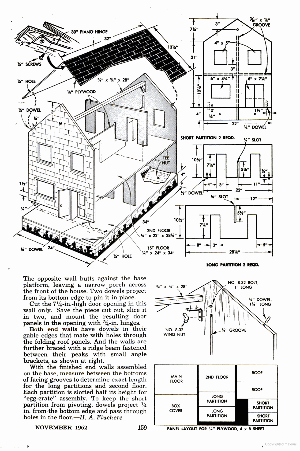 Dollhouse Blueprints Woodworking Plans