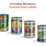 Printable Canned Food Labels Dollhouse Miniatures Barbie Etsy