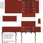 Printable Dollhouse Furniture Templates Casa De Bonecas De Papel O