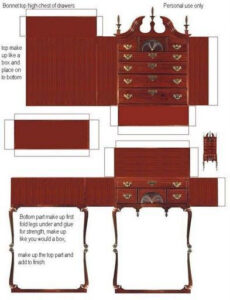 Printable Dollhouse Furniture Templates Casa De Bonecas De Papel o