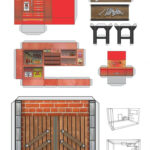 Printable Dollhouse Furniture Templates Modelo De Papel Como Fazer