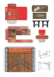 Printable Dollhouse Furniture Templates Modelo De Papel Como Fazer