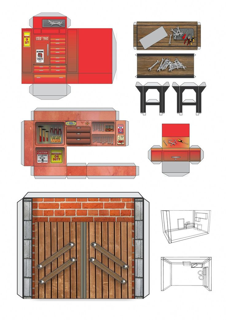 Printable Dollhouse Furniture Templates Modelo De Papel Como Fazer 