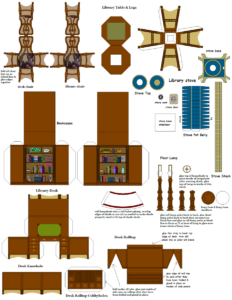 Printable Dollhouse Furniture Templates Paper Models Doll House