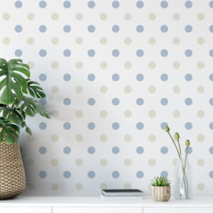 Printable Dollhouse Wallpaper 1 12 Scale Blue Straw Dot Etsy