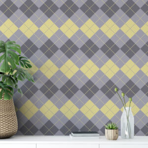 Printable Dollhouse Wallpaper 1 12 Scale Grey yellow Etsy UK