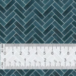 Printable Flooring 1 12 Dollhouse Wallpaper Blue Tile Modern Etsy