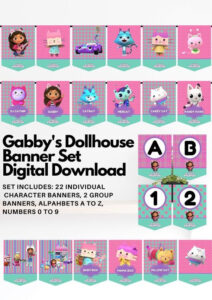 PRINTABLE GABBYS DOLLHOUSE BANNER FLAG FOR ANY OCCASION I DONT OWN THE