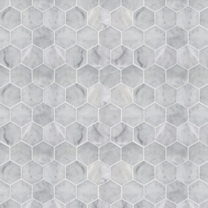 Printable PDF Modern Dollhouse Wallpaper Hexagon Marble Floor Tile