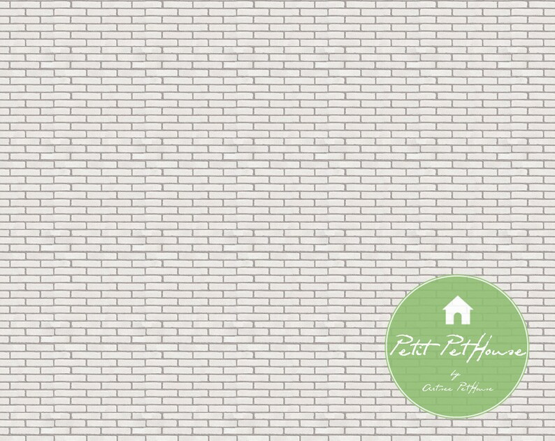 Printable Seamless White Brick Wall Dollhouse Wallpaper Etsy