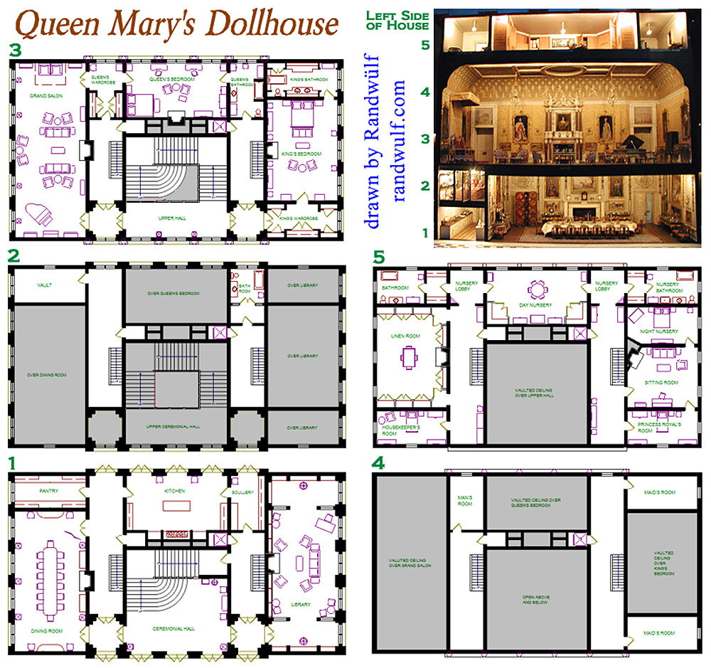 Queen Mary s Dollhouse Floor Plan