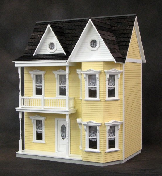 Scale One Inch Princess Charlotte Wooden Dollhouse Kit 1 12 Scale