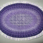 Shades Of Purple Oval Mini Rag Rug 10 1 2 By 7 Inches For Doll Etsy