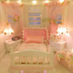 Such A Pretty Pink And White Dollhouse Bedroom Pink Dollhouse Shabby