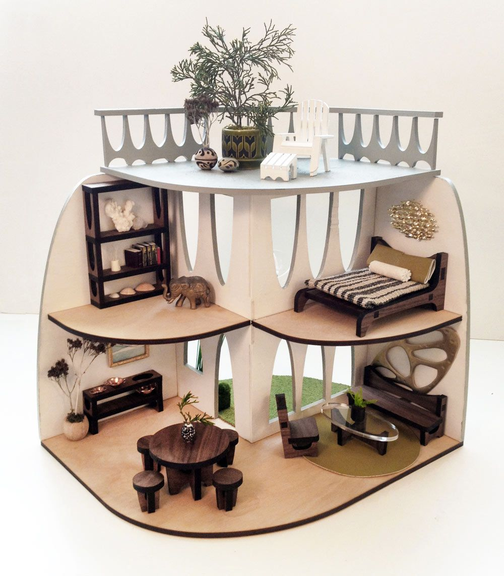 Sustainable Mid Century Modern Dollhouse And Furniture Design Milk 