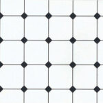 The Dolls House Emporium Black White Tile Paper