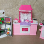 Unboxing Barbie Kitchen Set By Gloria Barbie Size Dollhouse Furniture