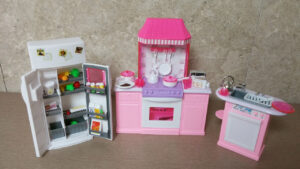 Unboxing Barbie Kitchen Set By Gloria Barbie Size Dollhouse Furniture