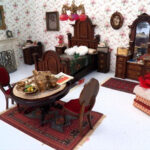 Very Rare Miniature Mart Victorian Dollhouse Master Bedroom Suite
