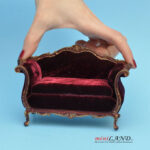 Victorian Sofa For Dollhouse Miniature 1 12 Scale Living Room Etsy