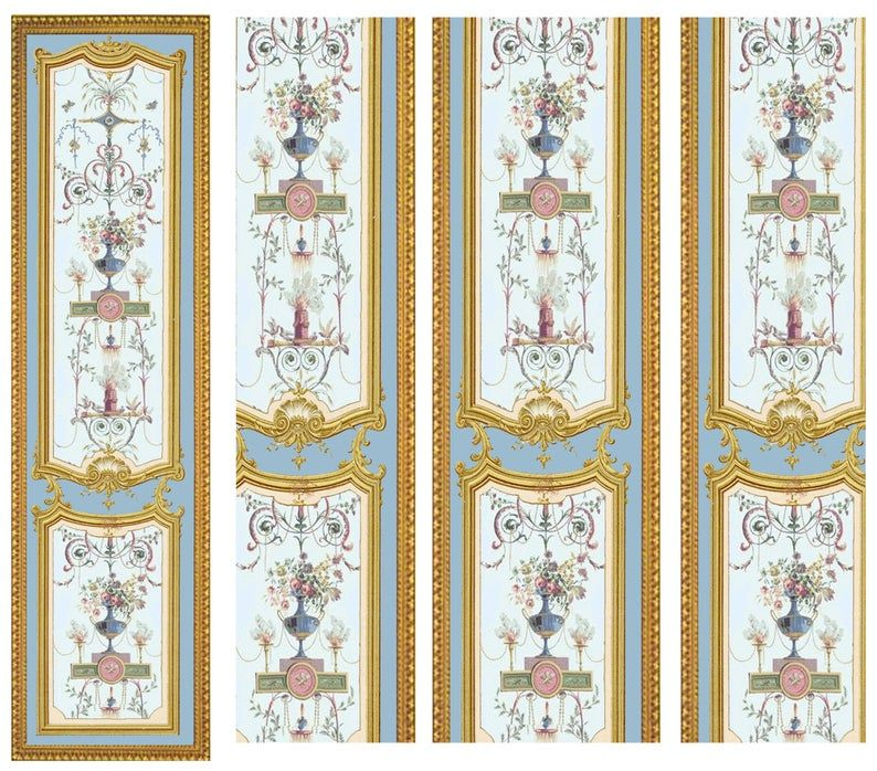 Victorian Wall Panels Wallpaper 1 12th Or 1 24th Scale 11 Dolls House 