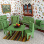 Vintage SCHOENHUT Miniature Dollhouse Furniture COMPLETE Etsy