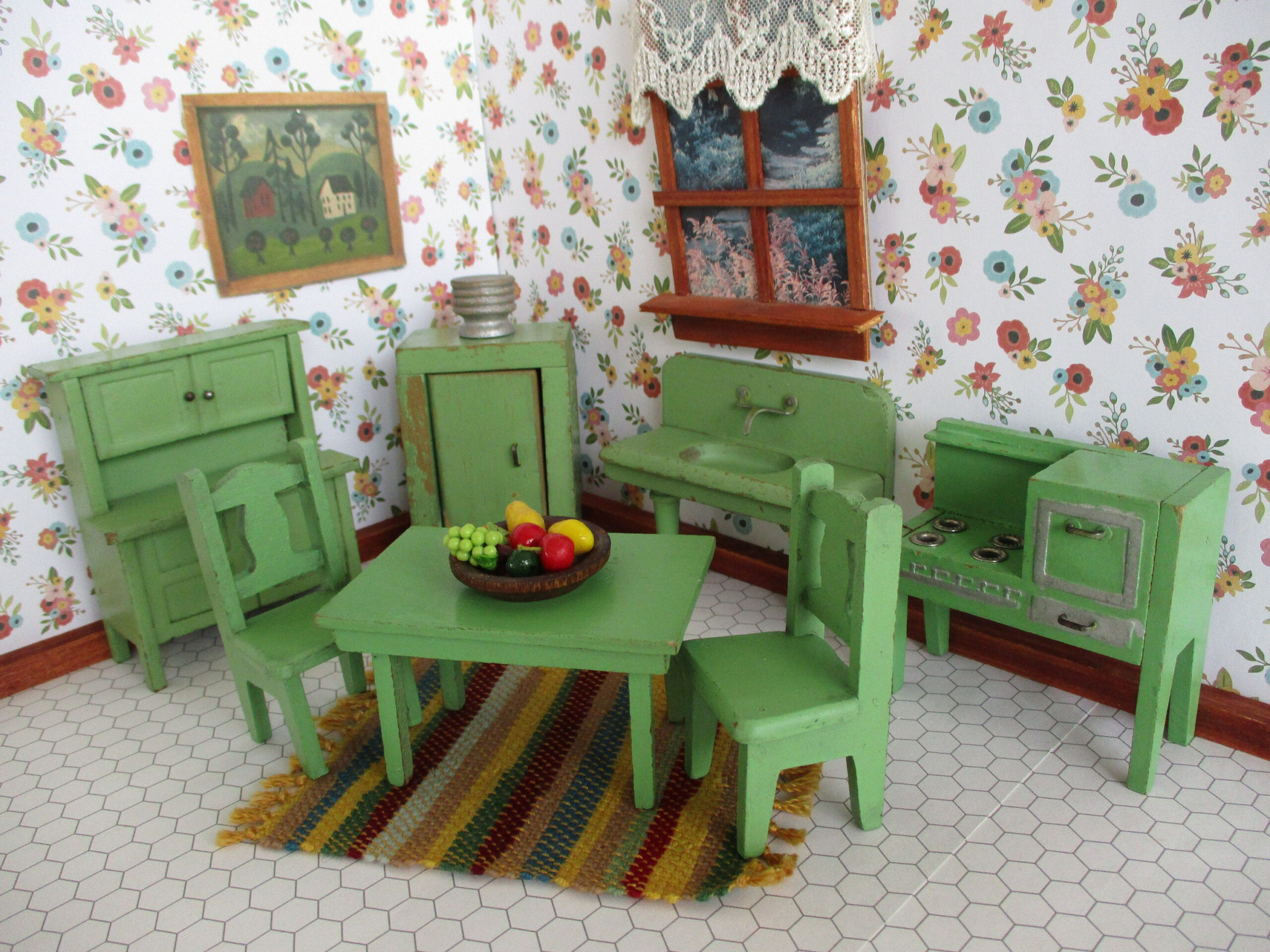 Vintage Miniature Dollhouse Furniture