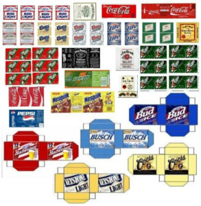 Wine Beer Soda Labels Miniature Printables Barbie Printables