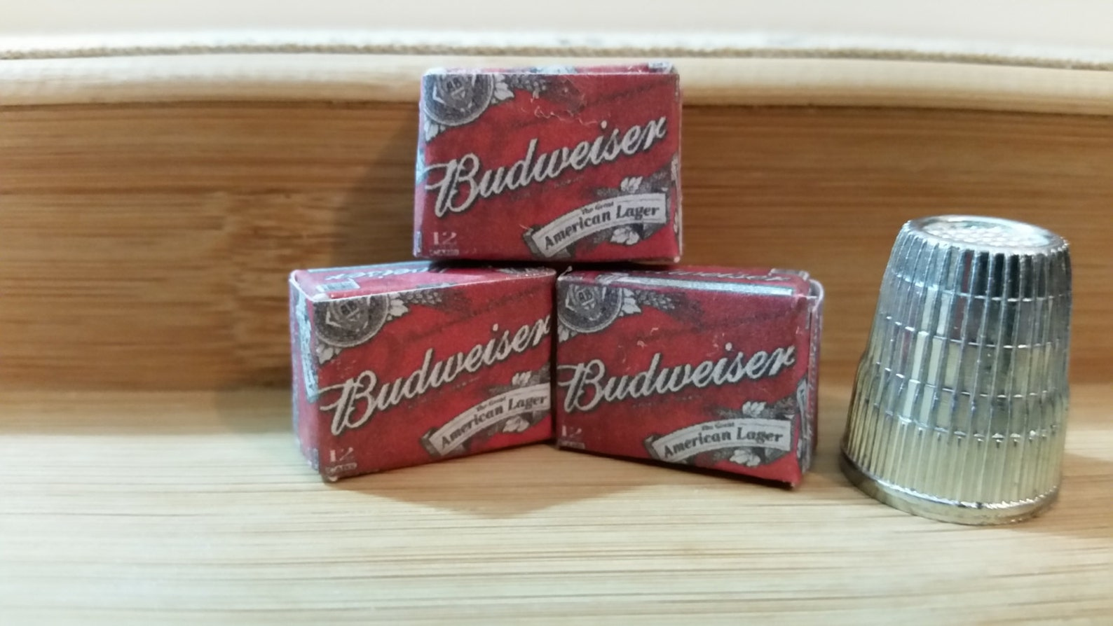 X 4 Miniature Set Of 3 Beer For Dollhouses Man Caves Etsy