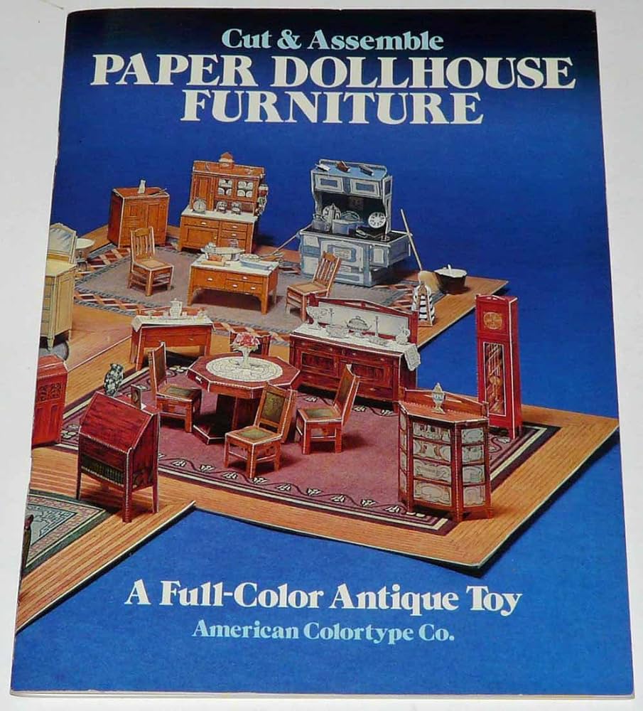 Assemble Paper Dollhouse Furniture Models