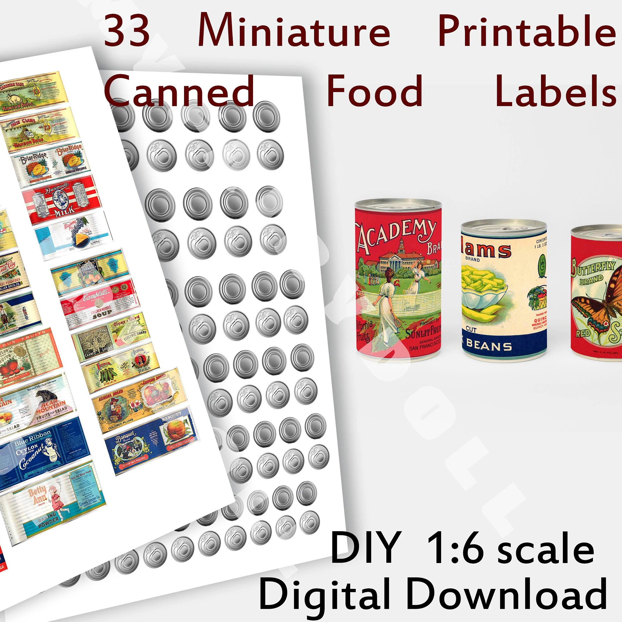 Diy 33 Canned Food Labels Printable