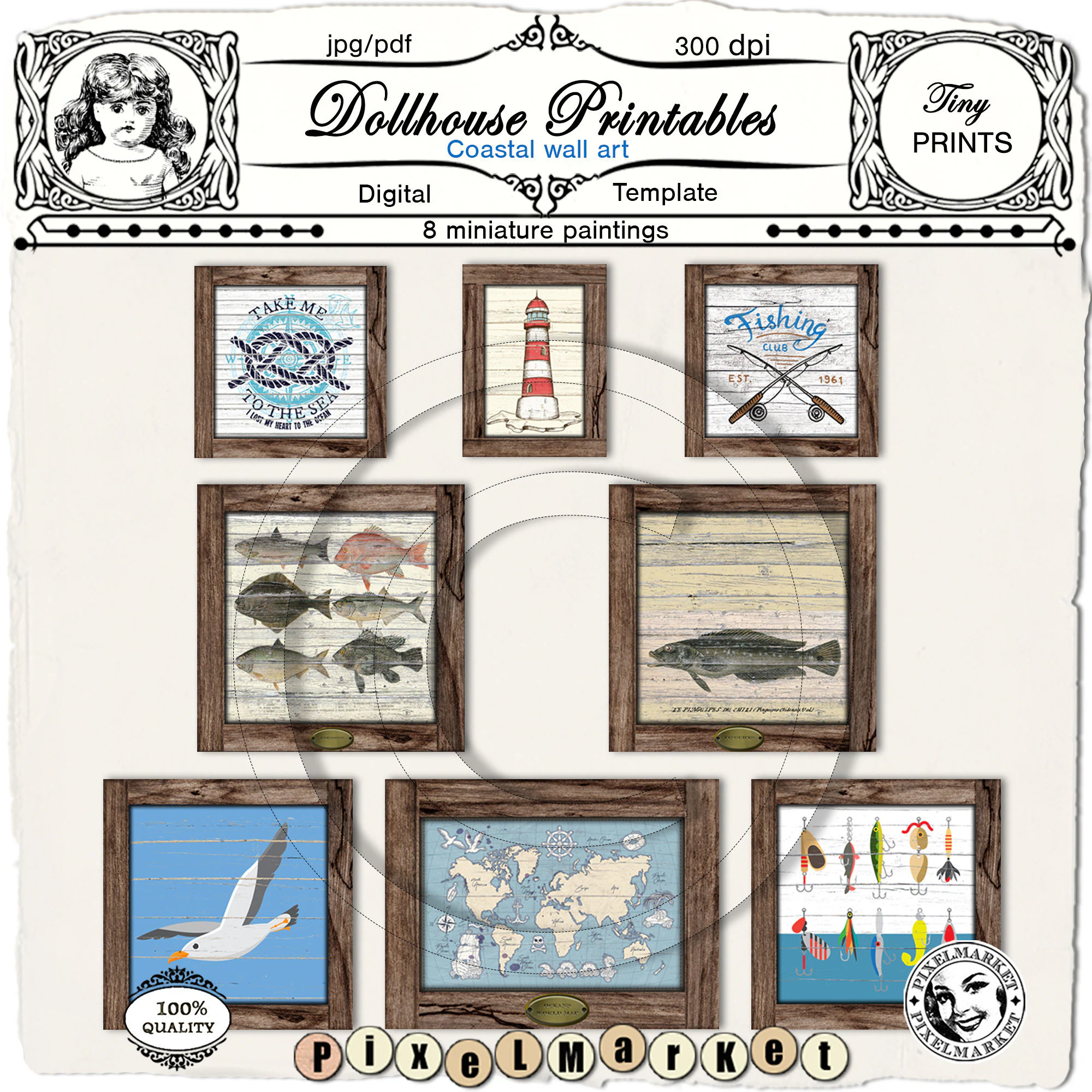 Dollhouse Miniature Printable Wall Art