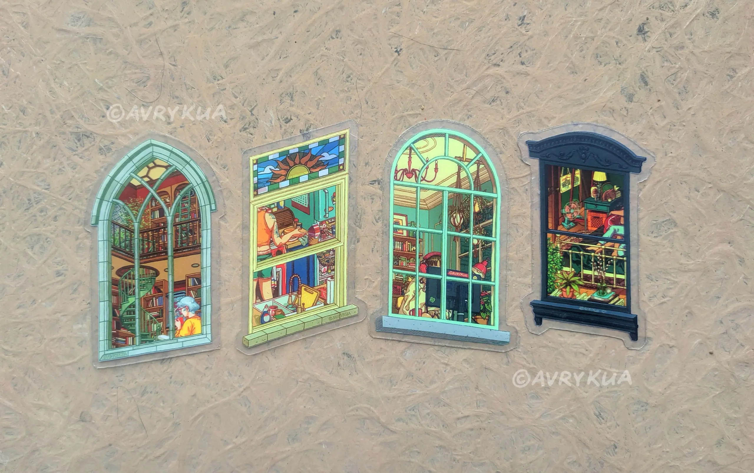 printable dollhouse window stickers