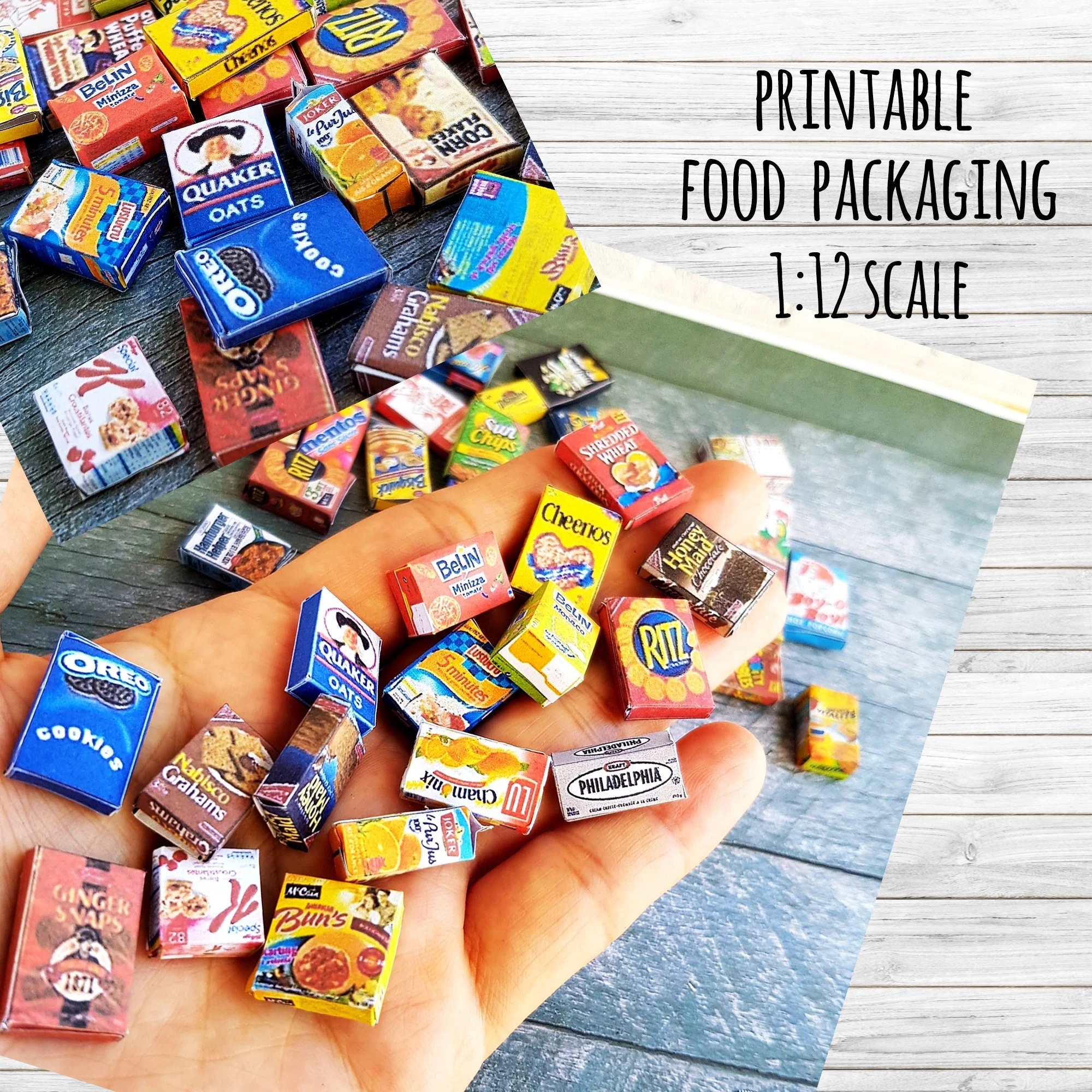 Miniature Grocery Boxes Printable