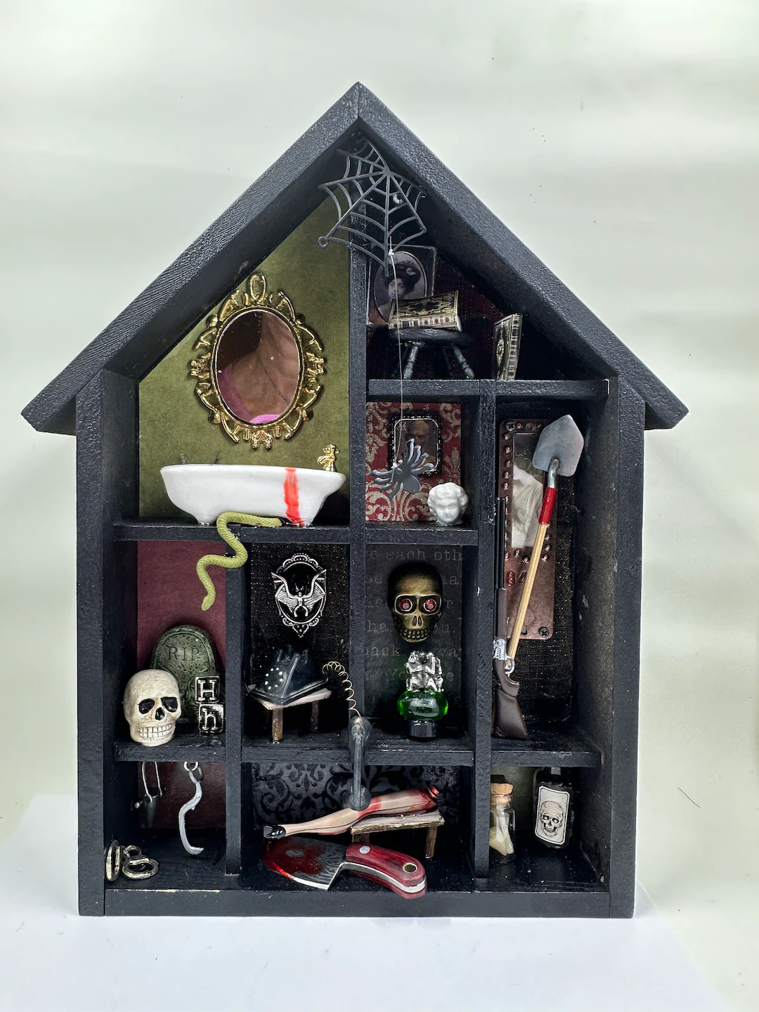 Ooak Macabre Miniature Haunted Dollhouse