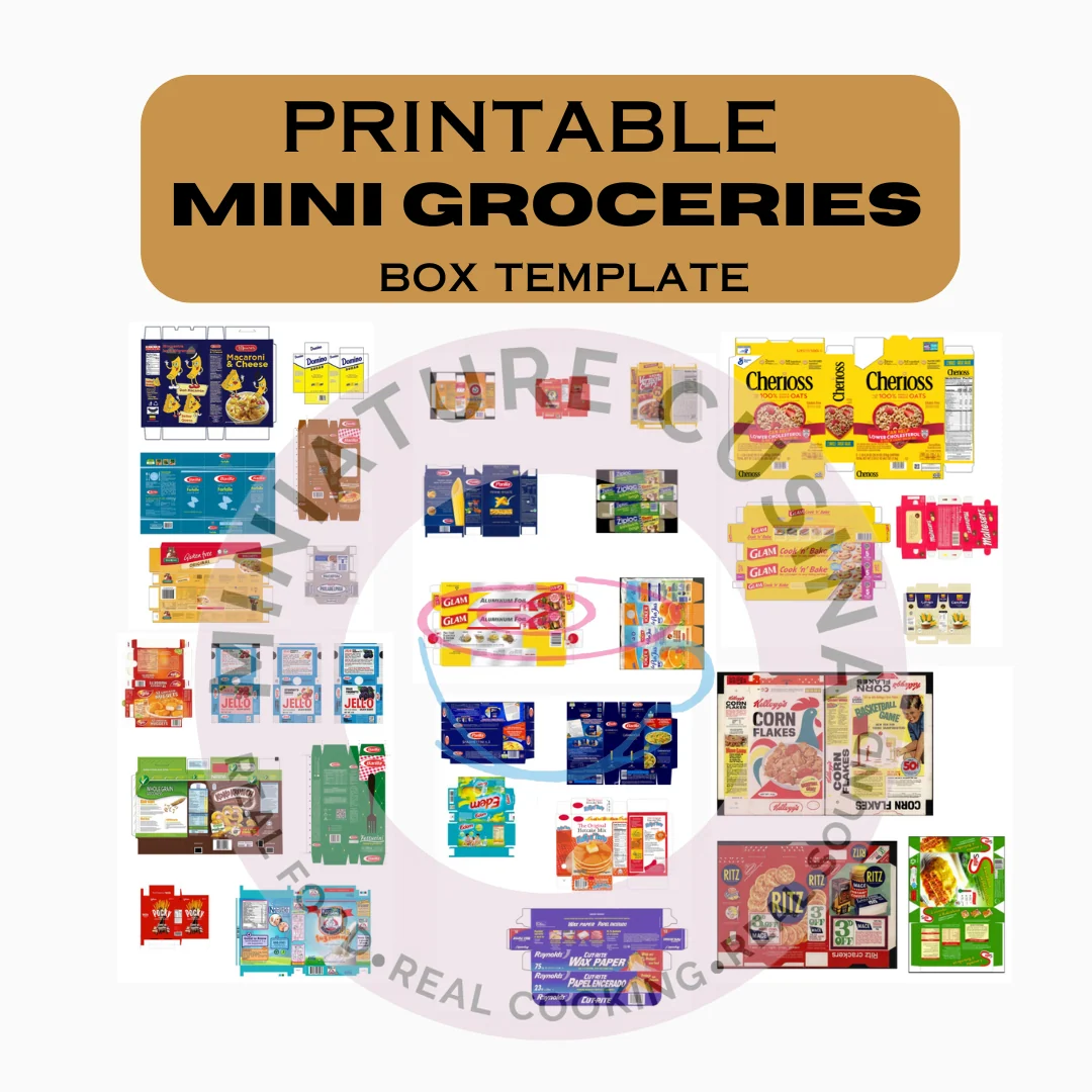 Printable Mini Grocery Boxes 33 Template Designs Digital File Printable Mini Grocery Boxes 33 Template Designs Digital File
